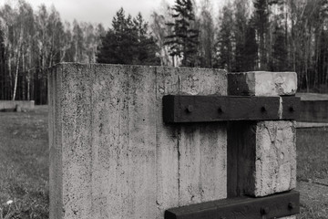 The bells in Khatyn. The cemetery of burned vilages.