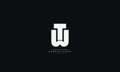 WT TW W T Letter Logo Design Icon Vector Symbol