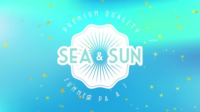offshore and sun premium value summer eden written in and out shell graphical on plush multicolor background suggesting relaxed seaside destinations presentation