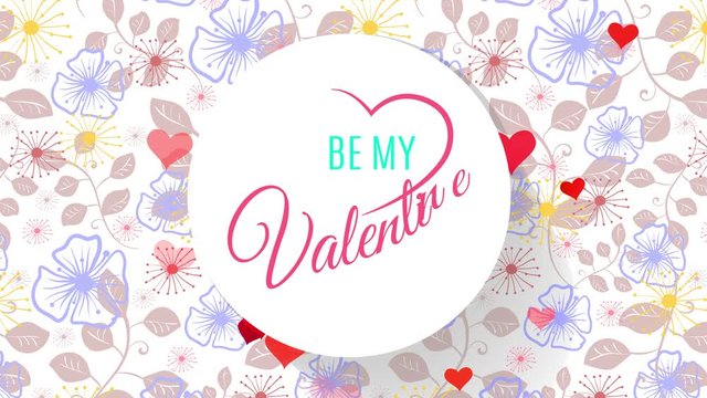 valentines day text concept art with silky flower artwork on scene and words internal heart using cursive offset