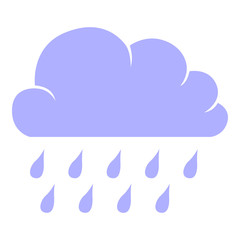 Vector illustrations of icon of clouds with drops
