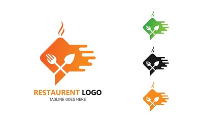 Restaurant logo vector. Cafe logo. Retro restaurant logo. Suitable for food business.