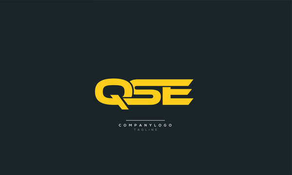 QSE Letter Logo Design Icon Vector Symbol