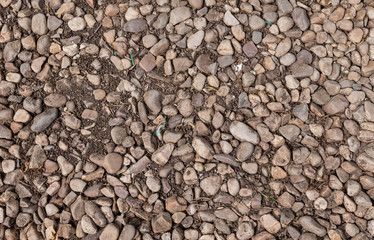 River stones surface. Organic texture of small stones.