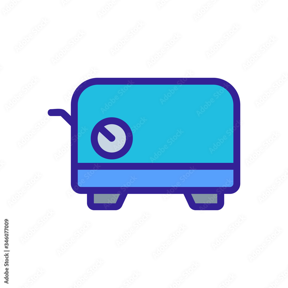 Poster indicator toaster icon vector. indicator toaster sign. color symbol illustration