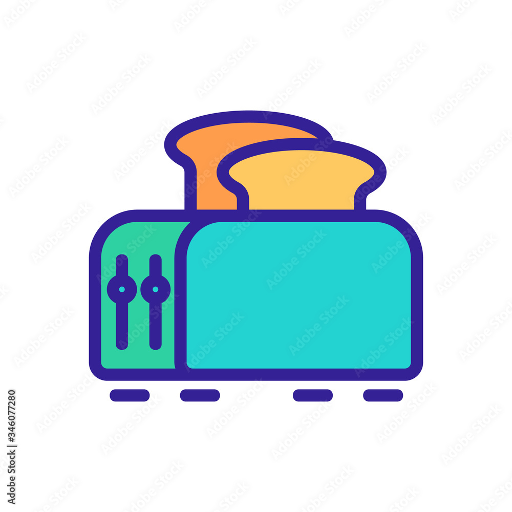 Poster automatically toaster with one ready made toaster icon vector. automatically toaster with one ready 
