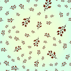 Seamless pattern with colorful decorative autumn leaves.