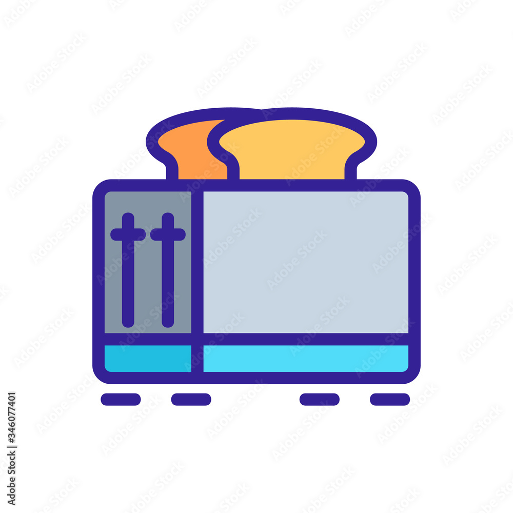 Poster automatically toaster with cooking toasters icon vector. automatically toaster with cooking toasters