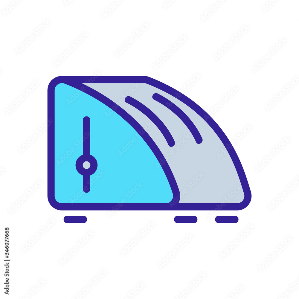 Poster triangular mechanical toaster icon vector. triangular mechanical toaster sign. color symbol illustra