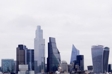 Fototapeta na wymiar Skyscrapers in London