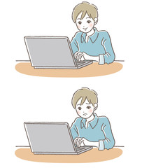 PC　男の子　笑い困りセット