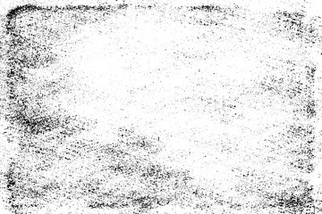 Grunge texture in black and white. Dark dirty background. Pattern of dust, dirt, scratches. Chaotic noise. Monochrome worn surface