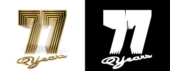 Number seventy-seven years celebration