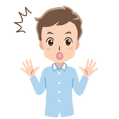 驚く男性のイラスト