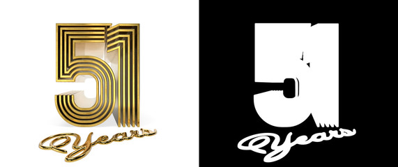 Number fifty-one years celebration