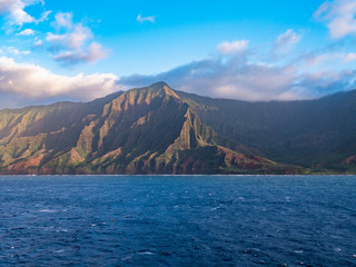 Fototapeta na wymiar The Na Pali Coast State Park is a Hawaiian state park located northwest side of Kauai, the oldest inhabited Hawaiian island. It is touted as one of the most beautiful places on earth.