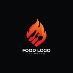 hot food logo icon vector isolated