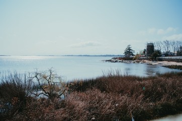 A peaceful and quiet view over Rio de La Plata in the historical site of Colonia del Sacramento. 