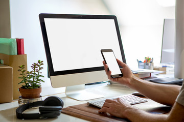 Fototapeta premium Screen device mock up