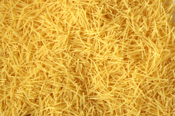 Vermicelli as background. View from above.