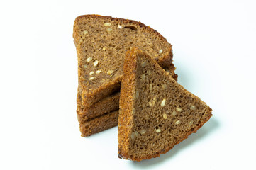 rye bread with sunflower seeds flax