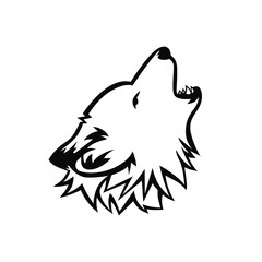 Wolf head logo vector mascot design