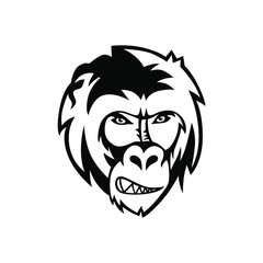 Gorilla head logo vector design