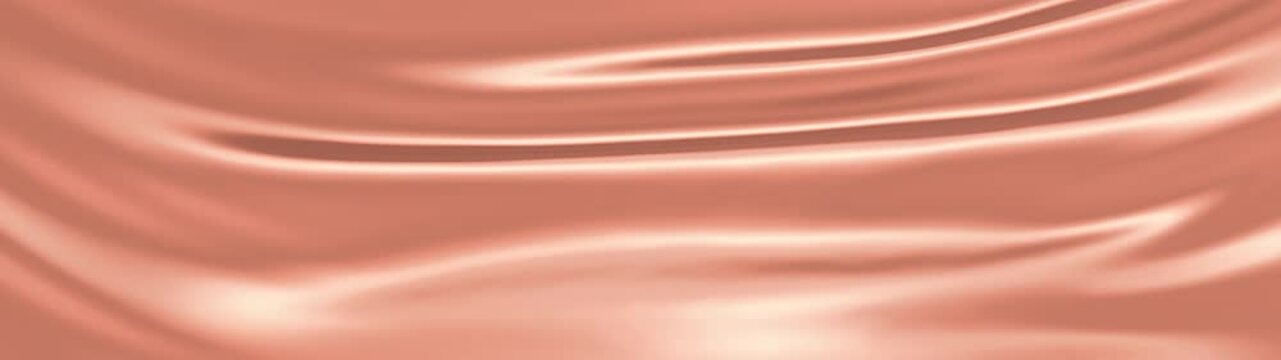 Rose Gold silk background. Abstract background luxury cloth wavy folds of grunge silk texture satin elegant background.
