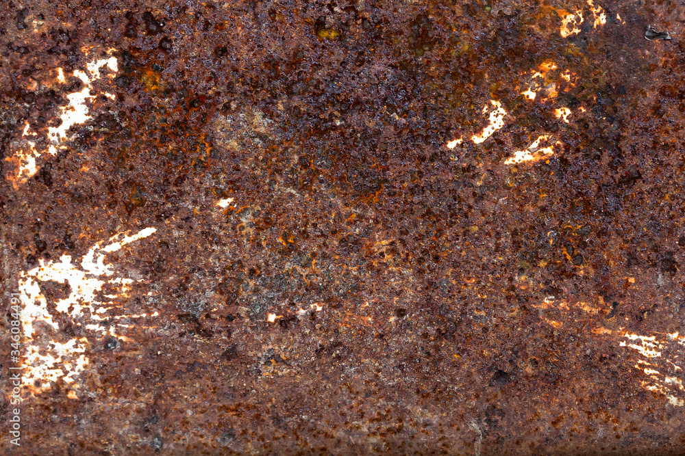 Wall mural rust that sticks to the steel wall