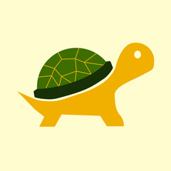 vector illustration of a green turtle icon