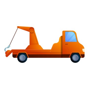 Repair tow truck icon. Cartoon of repair tow truck vector icon for web design isolated on white background