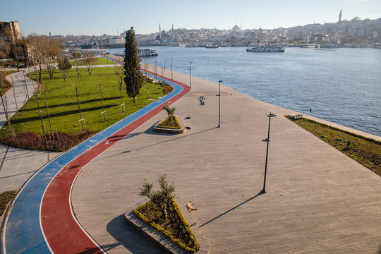park view from Golden Horn Metro Bridge