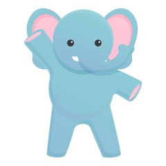 Say hi elephant icon. Cartoon of say hi elephant vector icon for web design isolated on white background