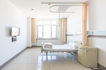 Interior of modern hospital room