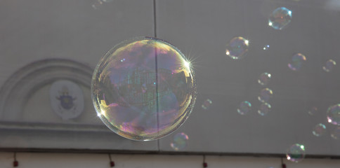Soap bobbles in the air  