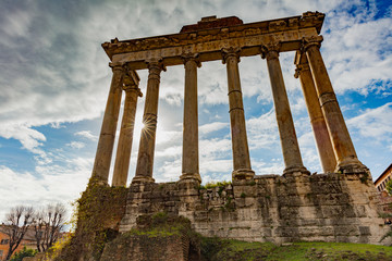 Fototapeta premium Roman forum in Rome Italy 