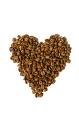 coffee beans heart