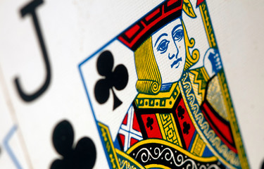 Blackjack macro of a jack of clubs 