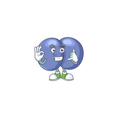 Streptococcus pneumoniae mascot cartoon design make a call gesture