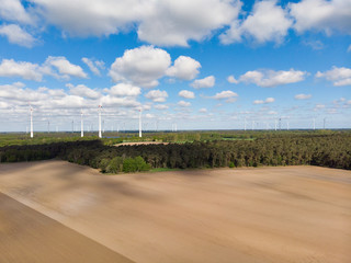 Aerial view of the bioenergy park, of Saerbeck town Germany