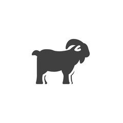 Goat farm animal line icon. linear style sign for mobile concept and web design. Livestock, horned goat side view outline vector icon. Symbol, logo illustration. Vector graphics