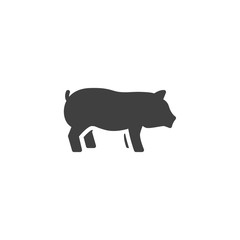 Pig farm animal line icon. linear style sign for mobile concept and web design. Livestock, swine side view outline vector icon. Symbol, logo illustration. Vector graphics