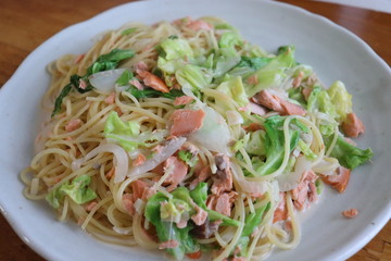 鮭のパスタ