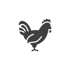 Cock farm animal line icon. linear style sign for mobile concept and web design. Livestock, rooster side view outline vector icon. Symbol, logo illustration. Vector graphics
