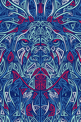 Wild nature. Abstract vector illustration of lion unnatural background. Drawings from the hand.Can be used for background and wallpaper. Vector eco futuristic illustration for social poster, banner