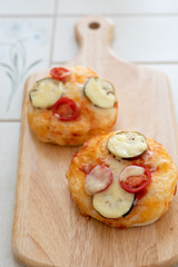 自宅でパン作り　フォカッチャピザ　フォカッチャ　ピザパン