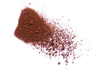 Coffee powder isolated on white background