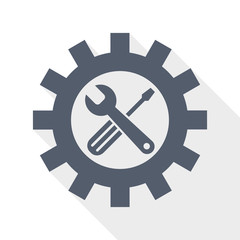 Repair, industry, service concept flat design vector icon