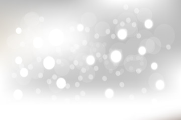Abstract Luxury and bright of silver bokeh lights background.