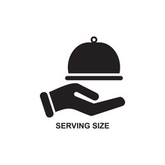 SERVING SIZE ICON , KITCHENWARE ICON